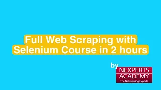 Web Scraping with Python - Selenium Full Course