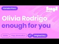 Download Lagu Olivia Rodrigo - enough for you (Piano Karaoke)