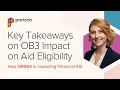 What We Learned at FSA Key Takeaways on Aid Eligibility and OB3