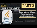 Java Tutorial Part 3 Loops Break Continue Explained Java for Beginners