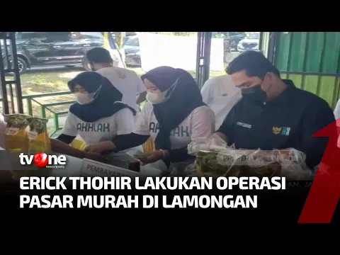 Menteri BUMN Lakukan Operasi Pasar Murah di Lamongan