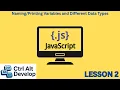 Learn JavaScript Variables and Different Data Types