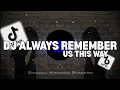 DJ ALWAYS REMEMBER US THIS WAY VIRAL TIK TOK || SLOW FULL BASS🎶TERBARU 2025 BY FERNANDO BASS