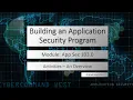 Building an Application Security Program - Module 103