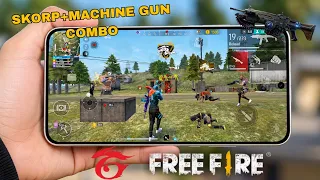 SKORP+MACHINE gun Only in solo vs squad II full gameplay video #freefire #freefireindia