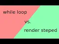 while loop vs render stepped Roblox Studio Scripting