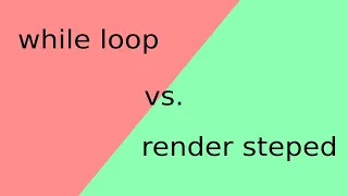 while loop vs render stepped Roblox Studio Scripting