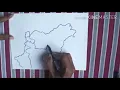HOW TO DRAW NORTH EAST INDIA OUTLINE MAP STEP BY STEP