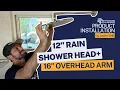 How to Install 12 Rain Shower Head 16 Overhead Arm HammerHead