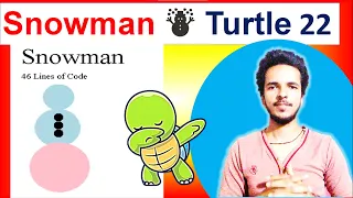 Draw Snowman With Python Turtle Hindi Tutorial Python Turtle Lec 22