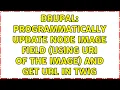 Drupal Programmatically update node image field using URI of the image and get URL in twig
