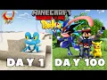 I Survived 100 Days as Ultimate Greninja Pokemon in Hardcore Minecraft