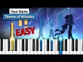 Download Lagu Kimi no Na wa - Mitsuha's Theme - EASY Piano Tutorial