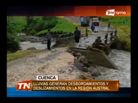 Lluvias generan desbordamientos y deslizamientos en la región austral