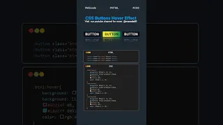 2025 Button Hover Effects HTML CSS Magic MZCode01 Tutorial