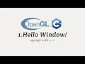 OpenGL with C 1 Hello Window