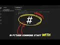 Python Programming Tutorial Hello World and Comments