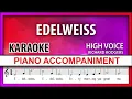 Edelweiss Karaoke 💖 High voice in C major