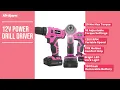 Hi-Spec 50 Piece 12V Pink Drill Driver Multi Bit Set