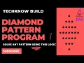 Diamond Star Pattern Program in Java