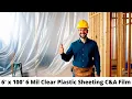 Heavy Duty Clear Plastic Sheeting 6 Mil - 6ft x 100ft Multi-Purpose Poly Sheeting by Interplas