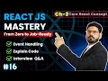 React JS Mastery Ch 2 - Event Handling In React part-2 Core React Concept