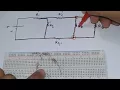 Series parallel hard combination circuit on a breadboard