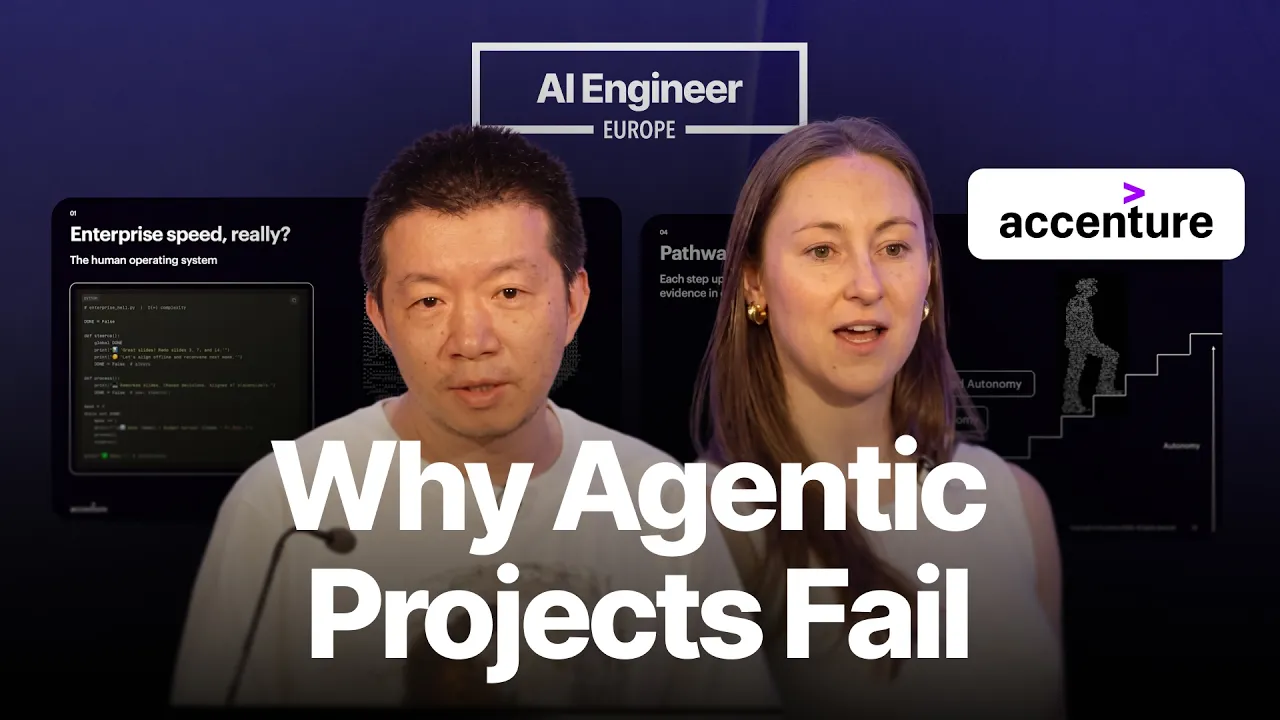 Most Enterprise Agentic Projects Are Doomed, Here's Why — Jess Grogan-Avignon & Jack Wang, Accenture: video thumbnail