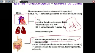 COLINÉRGICOS E ANTICOLINÉRGICOS