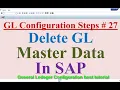 GL Configuration Steps Delete GL Account