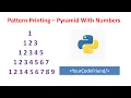 Python3 Exercise Problems Pattern Printing - Pyramid With Numbers
