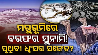 ଶୁଖିଲା ମରୁଭୂମିରେ କେମିତି ଆସିଲା ବରଫର ଚାଦର? ପ୍ରଳୟ ସଙ୍କେତ ଦେଉଛି ପ୍ରକୃତି! - Snowfall in Atacama Desert