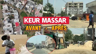 Incroyable: Visite à keur Massar sur les inondations et après inondations du jamais vue" AVANT-APRÈS