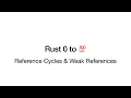 Rust 0 to 100 - 16 Reference Cycles Weak References