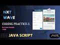 CODING PRACTICE 5 Arrays and Objects Javascript Button Maker Tabs NXTWAVE JS BY MSR Coding