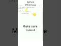 how to use while loop in python idle