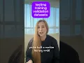 Testing training validation datasets in machine learning
