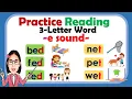 Learn to read 3-letter word E sound Phonics Reading guide for beginners toddlers