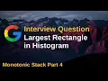LeetCode 84 Largest Rectangle in Histogram Monotonic Stack Part 4 Stack Array