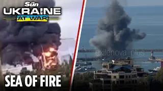 Putin's oil & naval assets smashed by Ukrainian drones in Sochi