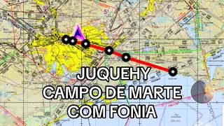 De Juquehy ao Campo de Marte de helicóptero com fonia coord. com outros pilotos na rota. Bom voo