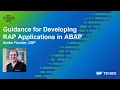 Guidance for developing RAP applications in ABAP