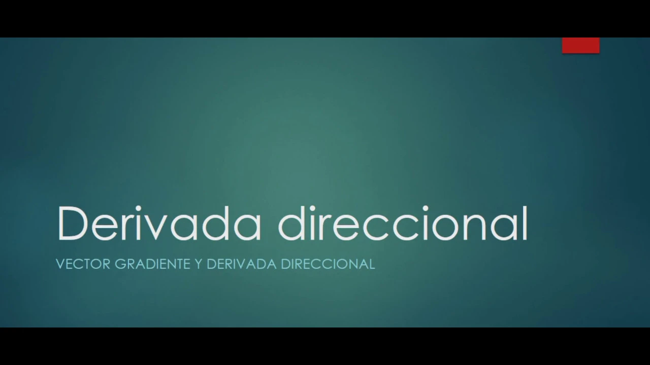 Derivada direccional