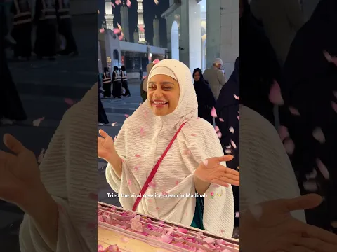 finally tried the viral rose ice cream in Madinah 🌷✨ #viral #madinah