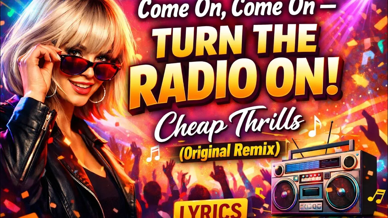 Come On, Come On Turn The Radio On!  (Official Remix)-Sia Cheap Thrills (Lyrics)