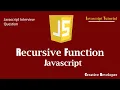 Recursive Function Javascript Javascript Tutorial Javascript Course
