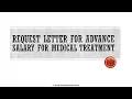 Lagu How to Write a Letter for Advance Salary for Medical Treatment