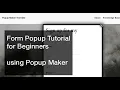 Popup Maker Signup Form Popup Tutorial for Beginners