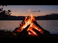Download Lagu Live - Crackling Campfire at the Lake with Chirping Crickets at Dusk