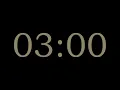 3-Minute Countdown Timer Black Brown Grey